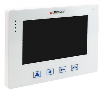 Monitor kolorowy LCD - 7" głośnomówiący, współpracującego z centralą portierską, Laskomex MVC-8151_WHITE LASKOMEX